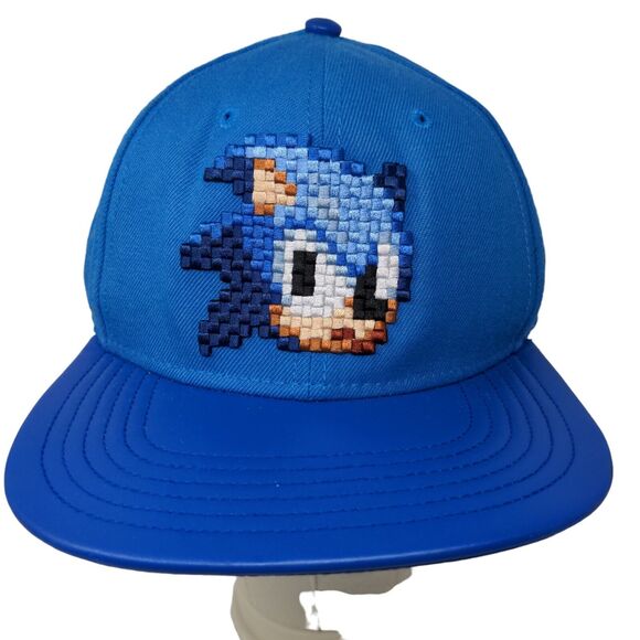 Sega Boy's Sonic the Hedgehog Snapback Hat Blue Size OSFM Crochet Embroidered - Picture 1 of 7